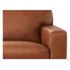 Langston Nutmeg Top Grain Leather LAF Chaise Sectional