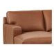 Langston Nutmeg Top Grain Leather LAF Chaise Sectional