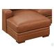 Langston Nutmeg Top Grain Leather LAF Chaise Sectional