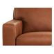 Langston Nutmeg Top Grain Leather RAF Chaise Sectional