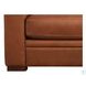 Langston Nutmeg Top Grain Leather RAF Chaise Sectional