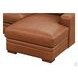 Langston Nutmeg Top Grain Leather RAF Chaise Sectional