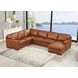 Langston Nutmeg Top Grain Leather RAF Chaise Sectional