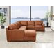 Langston Nutmeg Leather Modular Sectional