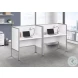 7729 White And Silver 48" Office Cubicle Desk