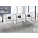 7729 White And Silver 48" Office Cubicle Desk