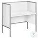 7729 White And Silver 48" Office Cubicle Desk