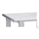 Hessie Silver And White Marble Top Rectangular End Table