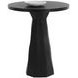 Kliff Black 34" Round Concrete Top Outdoor Bar Table