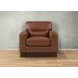 Elwyn Pecan Leather Upholstered Accent Chair
