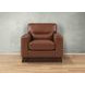 Elwyn Pecan Leather Upholstered Accent Chair