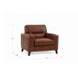 Elwyn Pecan Leather Upholstered Accent Chair