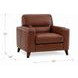 Elwyn Pecan Leather Upholstered Accent Chair