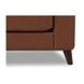 Elwyn Pecan Leather Upholstered Accent Chair