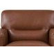 Elwyn Pecan Leather Upholstered Accent Chair