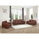 Elwyn Pecan Leather Upholstered Accent Chair