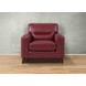 Elwyn Cranberry Leather Upholstered Accent Chair