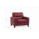 Elwyn Cranberry Leather Upholstered Accent Chair