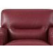 Elwyn Cranberry Leather Upholstered Accent Chair