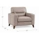 Elwyn Stone Leather Upholstered Accent Chair