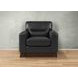 Elwyn Black Leather Upholstered Accent Chair