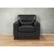 Elwyn Black Leather Upholstered Accent Chair
