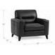 Elwyn Black Leather Upholstered Accent Chair