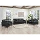 Elwyn Black Leather Upholstered Accent Chair