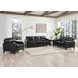 Elwyn Black Leather Upholstered Accent Chair