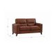 Elwyn Pecan Leather 64" Loveseat