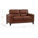 Elwyn Pecan Leather 64" Loveseat