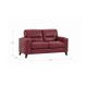 Elwyn Cranberry Leather 64" Loveseat