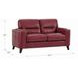 Elwyn Cranberry Leather 64" Loveseat