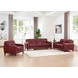 Elwyn Cranberry Leather 64" Loveseat