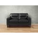 Elwyn Black Leather 64" Loveseat