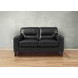 Elwyn Black Leather 64" Loveseat