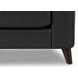 Elwyn Black Leather 64" Loveseat