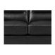Elwyn Black Leather 64" Loveseat
