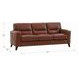Elwyn Pecan Leather 87" Sofa