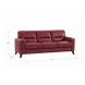 Elwyn Cranberry Leather 87" Sofa