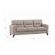 Elwyn Stone Leather 87" Sofa