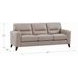 Elwyn Stone Leather 87" Sofa