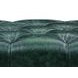 Picavel Green Leather Upholstered Rectangular Ottoman with Nailhead Trim