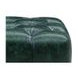 Picavel Green Leather Upholstered Rectangular Ottoman with Nailhead Trim