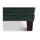 Picavel Green Leather Upholstered Rectangular Ottoman with Nailhead Trim
