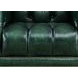 Picavel Green Leather Upholstered Accent Chair with Nailhead Trim
