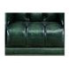 Picavel Green Leather Upholstered Accent Chair with Nailhead Trim