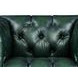 Picavel Green Leather Upholstered Accent Chair with Nailhead Trim
