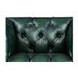 Picavel Green Leather Upholstered Accent Chair with Nailhead Trim
