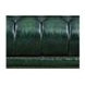 Picavel Green Leather 65" Loveseat with Nailhead Trim
